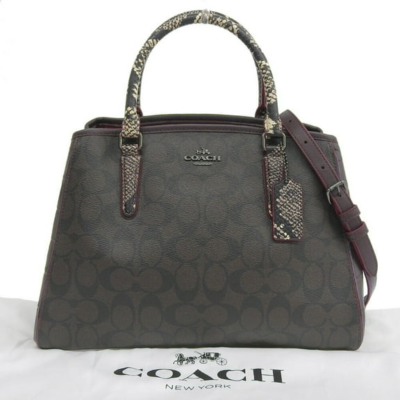 Pre-Owned Coach Signature Bag F38380 handbag/shoulder bag in brown and... (Good)
