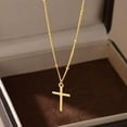 thumbnail image 3 of 925 Sterling Silver Cross Choker Necklace for Women Teens Simple Cross Pendant Necklace Chain Minimalist, 3 of 10