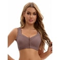 thumbnail image 5 of Unique Bargains Women's Wirefree Tank Back Bralette Wide Straps Bras Purple 46 D, 5 of 6