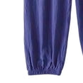 thumbnail image 4 of ZunFeo Womens Cotton Spandex Loose Fit Jogger Pants Elastic Waistband Casual Lounge Breathable Everyday Bottoms Dark Blue,Size S, 4 of 4