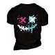 thumbnail image 3 of Camiseta con estampado de cara sonriente malvada para hombre (2024), cuello redondo y manga corta, estilo casual y moderno para primavera, verano y otoño. Camiseta para adultos, hombres, mujeres, adol, 3 of 7