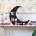 thumbnail image 1 of Wall Shelves Moon Shelf Crescent Moon Shelf for Crystals Moon Shelf Rustic Wooden Crescent Moon Shelf Home Decor Hanging DisplayBrownAustralia He Qiyong unisex, 1 of 1