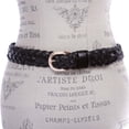 thumbnail image 3 of Women's 1 1/2" (38mm) Braided Woven Vintage Cowhide Full Grain Leather Belt, 3 of 4