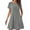 Gray, variant on QSXADF Women Summer Short Sleeve Dress Midi T-Shirt Dress Casual Dress Midi Dress Short Dress Solid Short Sleeve With Pockets Round Neck Summer Dress For Women