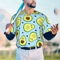thumbnail image 6 of Daiia Avocado and Hearts Mens Baseball Jersey Button Down Shirts Short Sleeve Sports Uniforms-XX-Large, 6 of 9