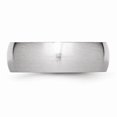 thumbnail image 4 of Bague en Satin Demi-Rond Gravable Chrome 7mm Taille 10 Bijoux Cadeaux pour Femmes, 4 of 4