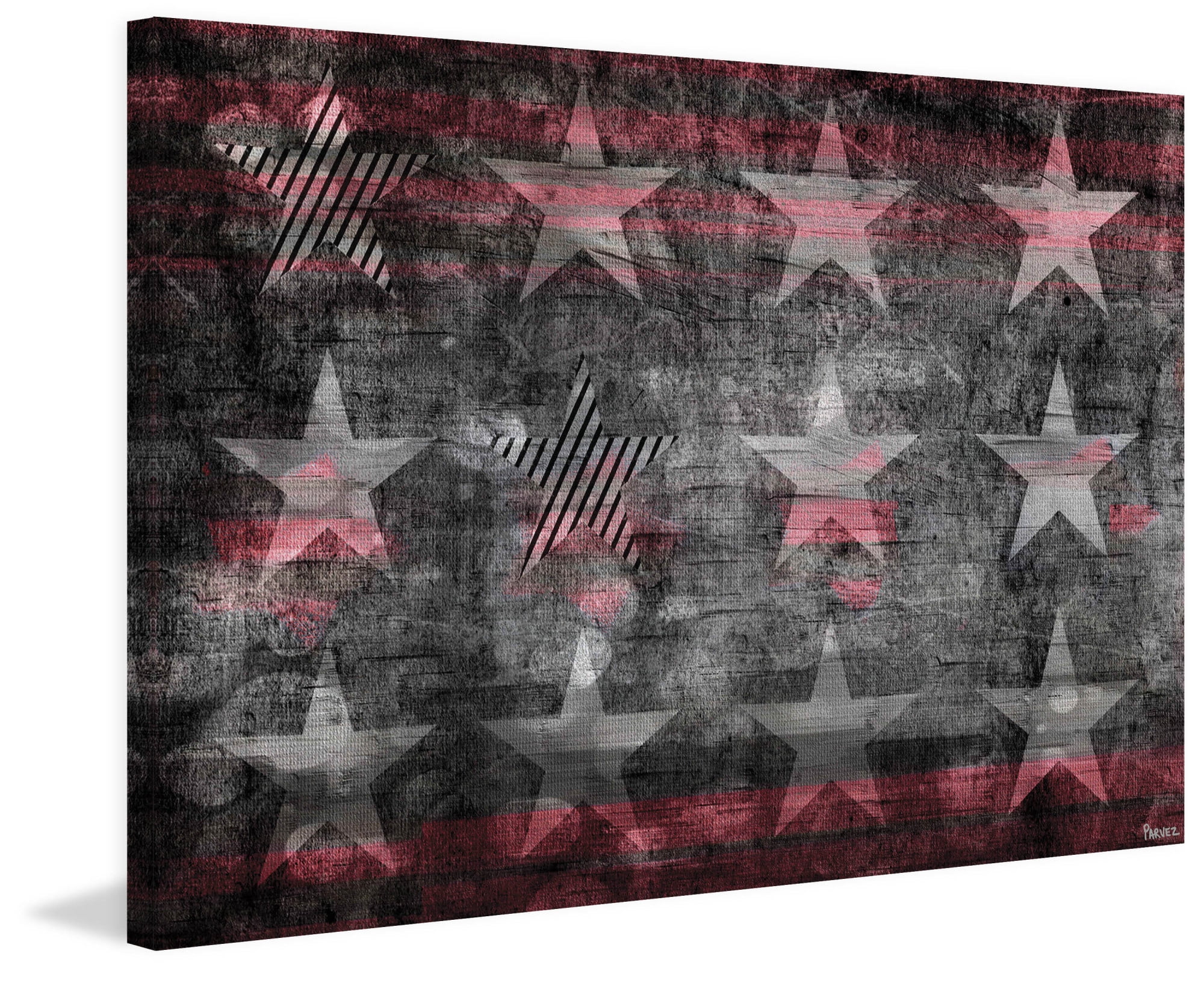 Parvez Taj "Star Flag" Print on Canvas