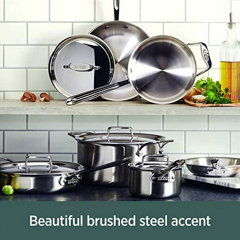  All-Clad D3 Stainless Steel Frying pan cookware Set, 10-Inch  and 12-Inch, Silver: Home & Kitchen