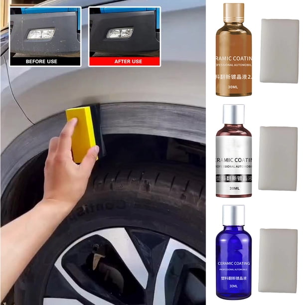 Xihbxyly Líquido Reparador de Faros de Coche, Restaura Faros Oxidados, Elimina Rayones y Amarilleamiento, Uso Universal para Vehículos, Motocicletas, Faros y Más, Incluye Esponja, 30 Ml