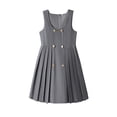thumbnail image 4 of RTKFRFLM School Uniform&nbsp;for Girls Preppy Jumper Dress Pleated Hem Performance Pinafore Dress for Kids Girls Back to School Clothes, 4 of 4