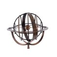 thumbnail image 3 of 25" x 25" x 45.75" Brass Armillary With Wood Stand, 3 of 6