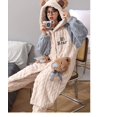 thumbnail image 1 of Camisón de forro polar coral con capucha de Sullivan de invierno, pijama grande con fresas para perro Gui, ropa de hogar gruesa con ojos grandes, 1 of 5
