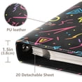 thumbnail image 3 of FORMRS 3 Ring Photo Album 4"x6" Self Adhesive Large Capacity PU Leather Cover, Black Neon Lightning, 3 of 8
