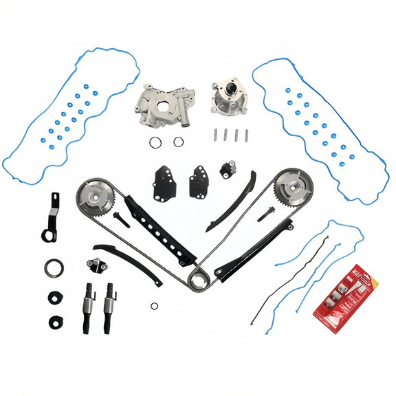 Timing Chain Kit Valve Cover Gasket Oil & Water Pump For 2004-2008 Ford F-150 Lincoln Mark LT 5.4L