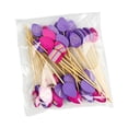 thumbnail image 3 of 100 piezas de adornos de madera para tartas, decoración de comida, sándwiches, brochetas de barbacoa, postres, palillos de frutas para bodas, Pascua, fiestas de verano Huevo, 3 of 9