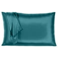 thumbnail image 3 of Mulberry Park 100% Silk Pillowcase - 22 Momme, Grade 6A Mulberry Silk - Hidden Zipper Closure - Teal/Queen (20" x 30"), 3 of 10