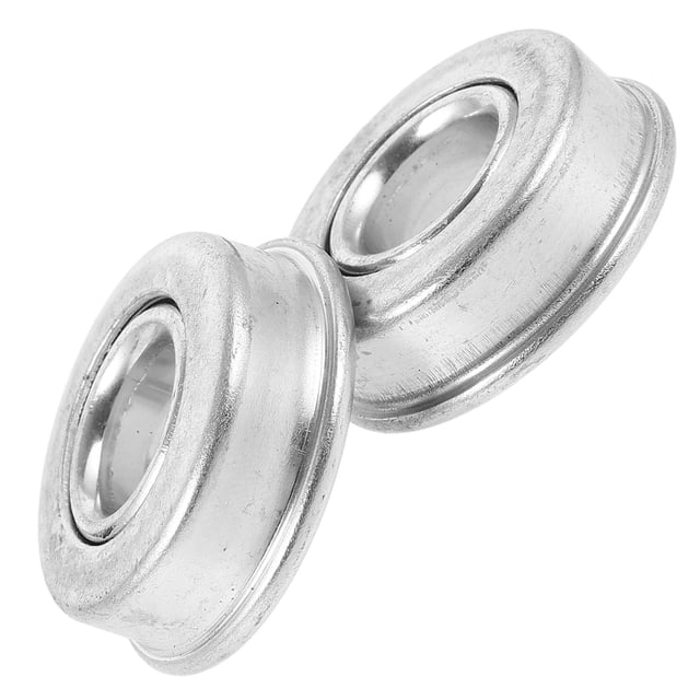 HEALEEP 2pcs Scooter Wheel Bearings Carbon Steel Silver Round Bearings for Smooth Turning