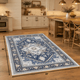 Soft Area Rugs 5x7 Persian-inspired Washable Rug Blue & - Walmart.com