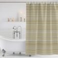 thumbnail image 6 of Small Stall Shower Curtain 48x72 Inch Narrow Half Size Rustic Beige Striped Bath Curtains Bathroom Decor, Vintage Stripes Farmhouse Line Waterproof Fabric Shower Curtain Set with Hooks 48 Inch, 6 of 7