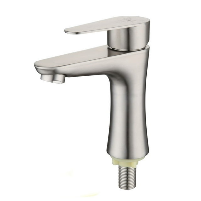 Bathroom Basin Faucet Stainless Steel Cold Water Tap Toilet Single Lever Kitchen Sink Tap Bathroom Washbasin Faucet
