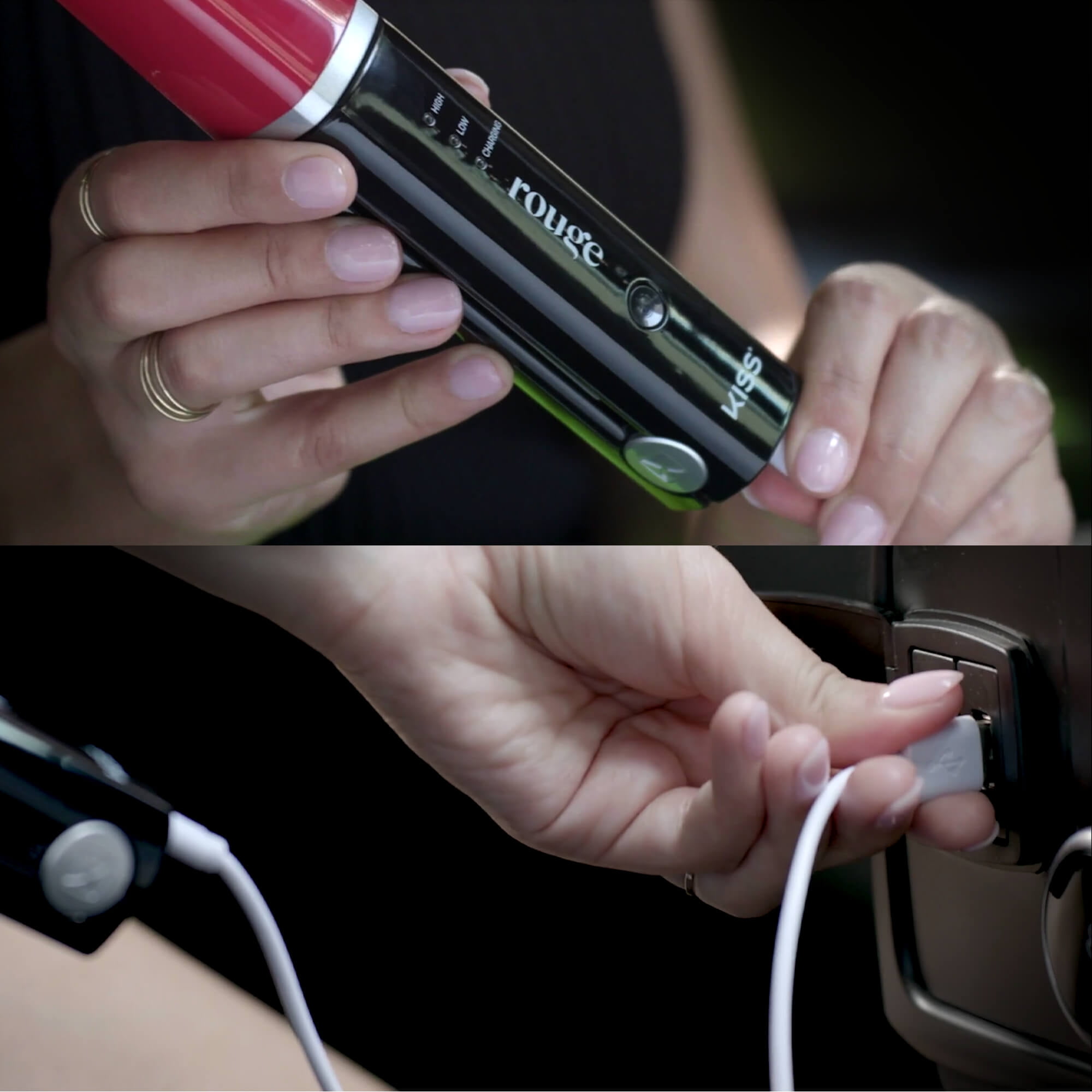 kiss rouge cordless flat iron