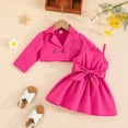 thumbnail image 2 of Ketyyh-chn99 Baby Girl Fall Outfits Long Sleeve T-Shirt Tops Skirt Set 2024 Hot Pink,12M, 2 of 5
