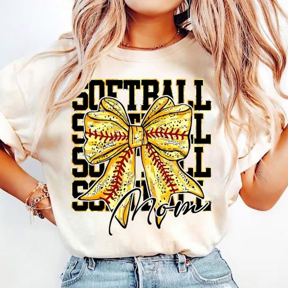 Softball Baseball Mama T-Shirt, Game Day Coquette Shirt, Checkered Sports Mom T-Shirt, Coquette Bow Athletic T-Shirt, Summer Season Gift