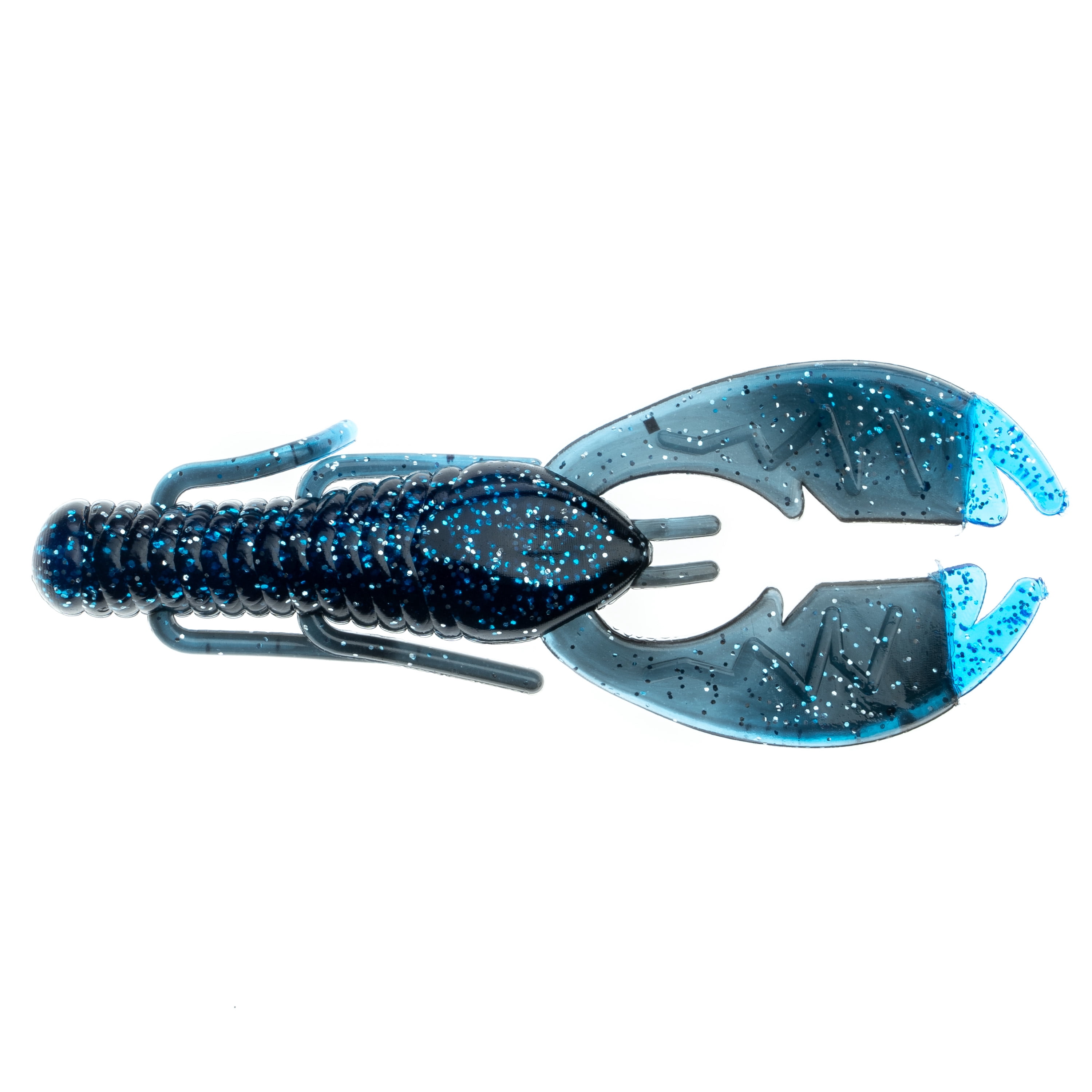 (2 pack) NetBait Paca Slim, Black Shadow Flare, Crawfish, Fishing Soft Baits 4in, 7 pieces