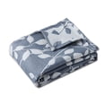 thumbnail image 1 of Haperlare Bluish Gray Muslin Cotton Throw Blanket, Soft Breathable Yarn Dyed Jacauard Leaf Pattern Cotton Quilted Muslin Throw Blankets for Adults, 50"x60", 1 of 7