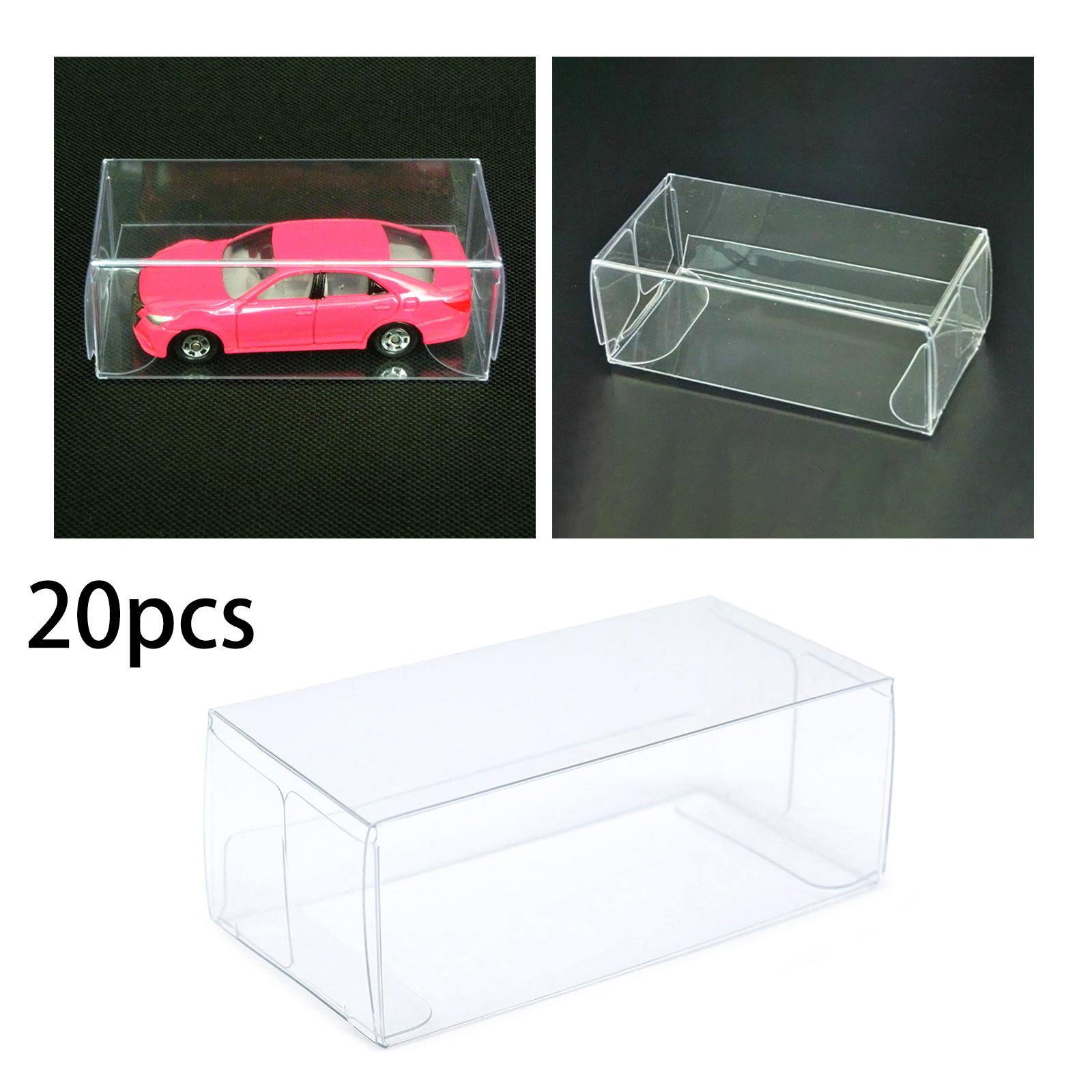 10 Boîtes De Présentation Transparentes Pour Modèles Voitures 1/64 - PVC Clair, Protection Et Mise En Valeur - Dimensions 41x43x82 Mm