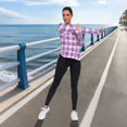 thumbnail image 6 of FORMRS Womens Long Sleeve Shirts UPF 50+ Sun Protection Quick Dry Fishing Hiking Tops, Size S-2XL, Purple and White Pattern, 6 of 8