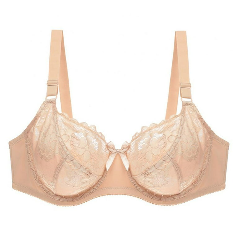  GMMDXD Full Cup Thin Underwear Bra Plus Size Adjustable Lace  Women Bra Breast Cover F Cup Large Size Bras (Bands Size : 120F, Color :  Khaki) : Clothing, Shoes & Jewelry
