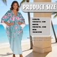 thumbnail image 7 of Xoenoiee Blue Cherry Blossom Print Kaftan Dresses for Women, V Neck Moo Moos Cover Up Caftan Batwing Sleeve Beach Dresses for Swimwear Loungewear, 7 of 7