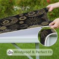 thumbnail image 6 of Black Gothic Sun Moon Pattern Square Fitted Tablecloth with Elastic Edge,Square Table Cover,Washable Elastic Table Cover for Home Kitchen Party Decor 34"x34", 6 of 6