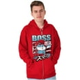 thumbnail image 5 of The Smurfs Cool Kanji Boss Papa Zip Hoodie Sweatshirt Men Brisco Brands S, 5 of 6