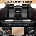 thumbnail image 4 of DIKSOAKR Car Seat Cover Fit for Ford Ranger 2007-2025: Full Set Seat Covers Faux Leather Seat Cushion Waterproof Seat Protector Airbag Compatible(5 Seats,Black&Gray), 4 of 7