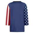 thumbnail image 4 of Trgacdwlo 1776-2026 250th Anniversary USA Shirt Flag Stars Print 4th of July Shirts for Women Patriotic Independence Day Red White and Blue Women's Graphic T Shirts Blue L, 4 of 6