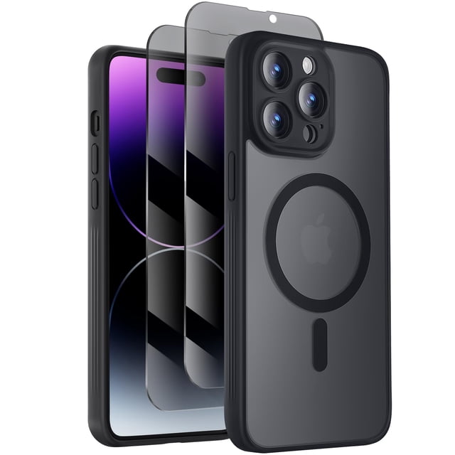 Funda para teléfono Symcele diseñada para iPhone 14 Pro Max, color negro