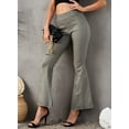 thumbnail image 2 of HOTAPEI Womens Flare Jeans Elastic Waist Bell Bottom Raw Hem Denim Pants Destroyed Jeans, 2 of 5