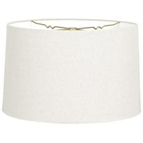 Royal Designs 10" Shallow Drum Hardback Lamp Shade Linen White