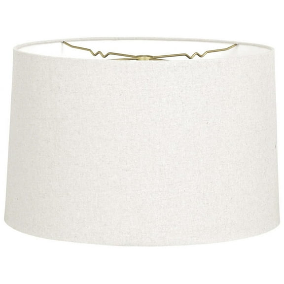 Royal Designs 12" Shallow Drum Hardback Lamp Shade Linen White