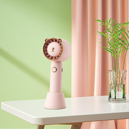 

Desk Fan Handheld Fan for Women Men 3 Speeds Compact Small Table Fan Mute Portable Fan Personal Fans for Travel Indoor Outdoor Camping Home Pink