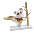 thumbnail image 3 of Estatua de animal con bandeja de almacenamiento, llavero, figurita, regalo, organizador de escritorio, artículos diversos Oso, 3 of 9