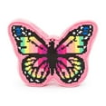 thumbnail image 2 of Justice Rainbow Butterfly Silk Touch Fleece Throw and Decorative Pillow Set, 2 of 6