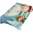 thumbnail image 5 of Coolnut Santa Claus Tablecloth, Waterproof Washable Polyester Square Table Cover, Durable Tablecloth for Kitchen Dining Table Party Decor, 60"X 60", 5 of 7