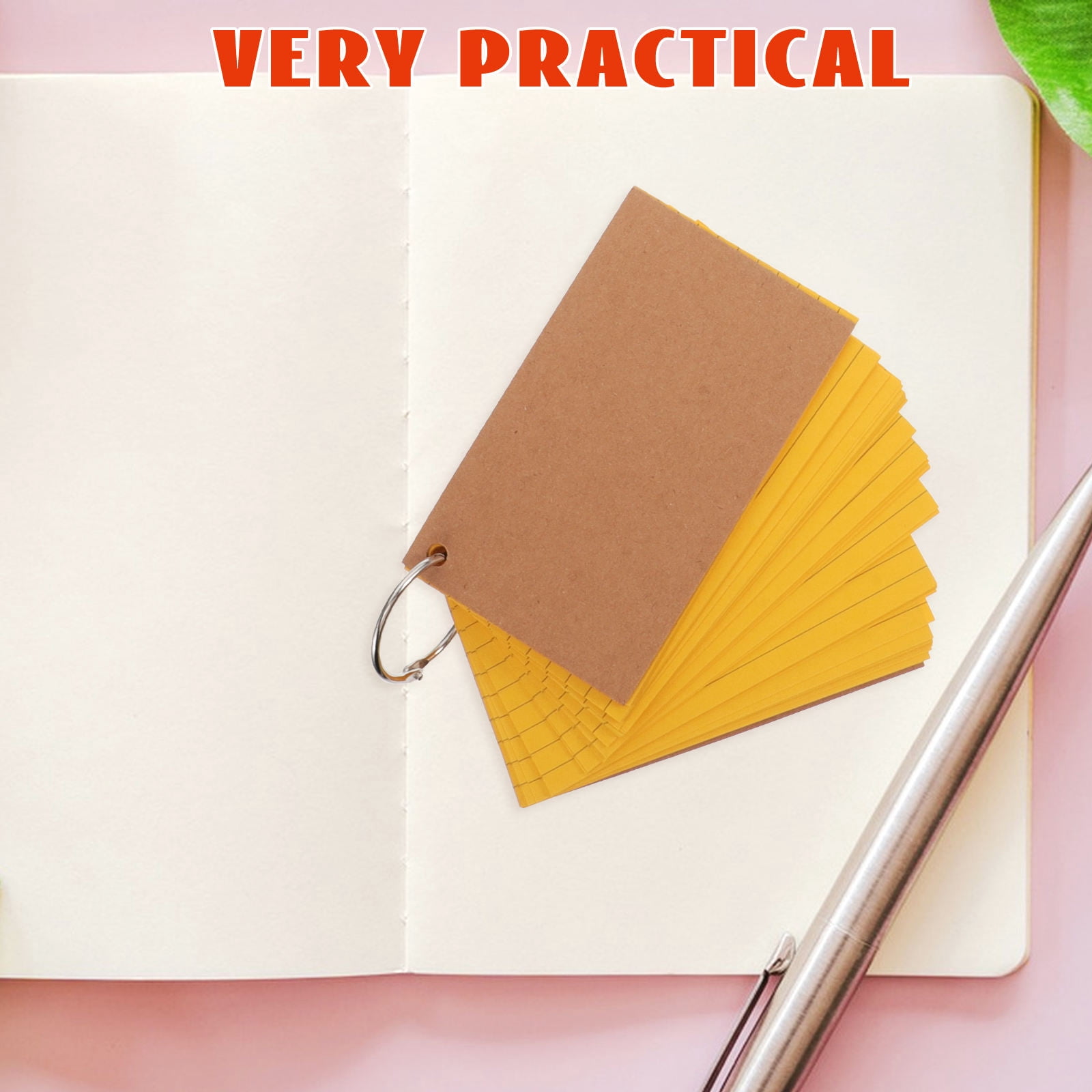 YSNOOWE 10Pcs Colored Index Cards with Paper Cover Rings for Work and Meetings