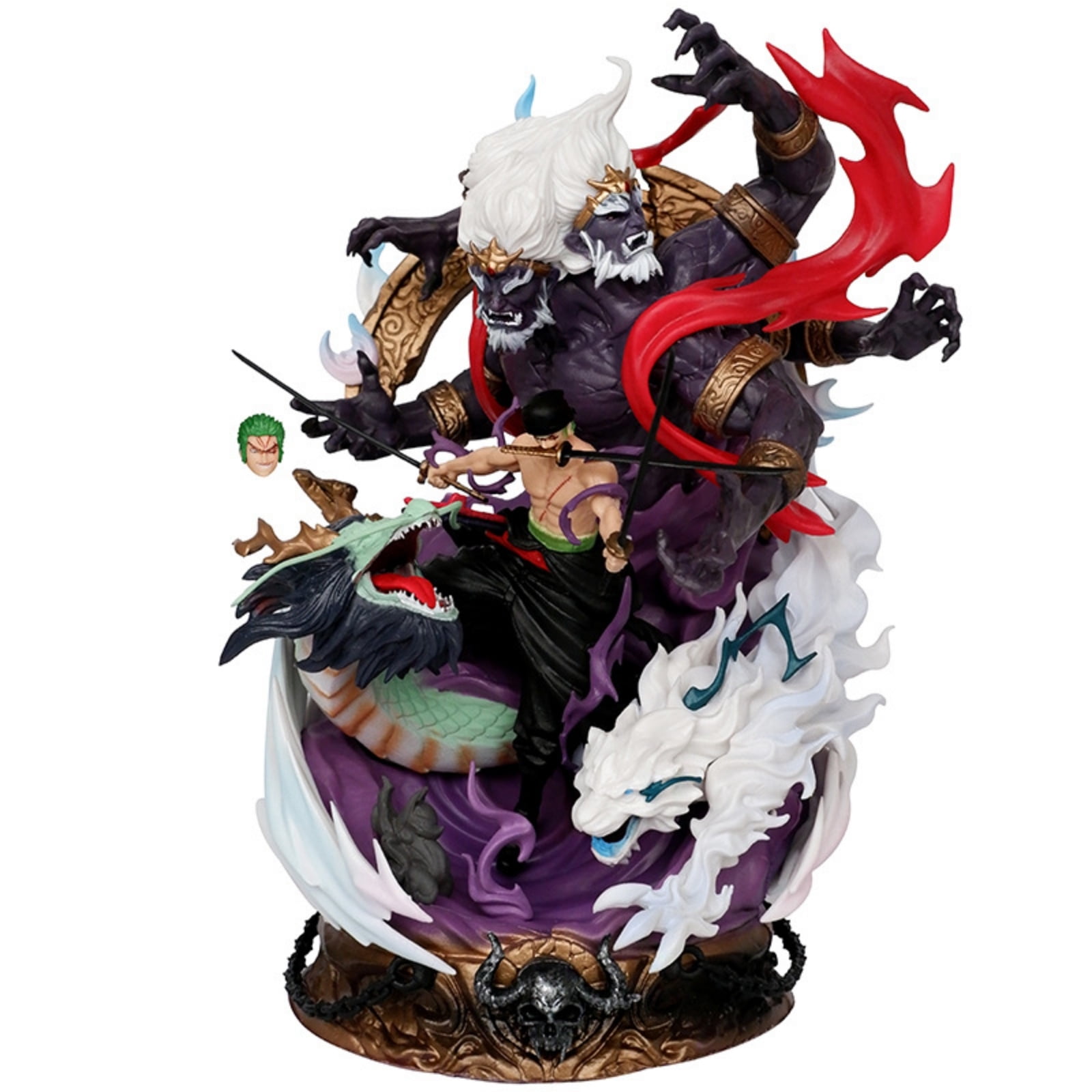 Njube Anime Figure Hell Roronoa Zoro Figure PVC Action Toys 21.5cm Otaku Favorite Static Statue Game Decoration Gift