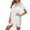 White, variant on Gspmoly Women'S Casual Dresses, Ladies Loose Solid Color Hand Hook Stitching V-Neck Blouse Beach Dress Wedding Dresses for Women Clearance Items