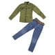 thumbnail image 2 of Conjunto de Ropa 1/6 para de , de Manga Larga , Cinturón de Mezclilla Azul, 2 of 2