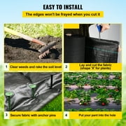 BENTISM Weed Barrier 4ft x 100ft Landscape Fabric 5.8oz, Garden Ground Cover, Heavy Duty Woven Fabric for Greenhouse, Garden, Sidewalk